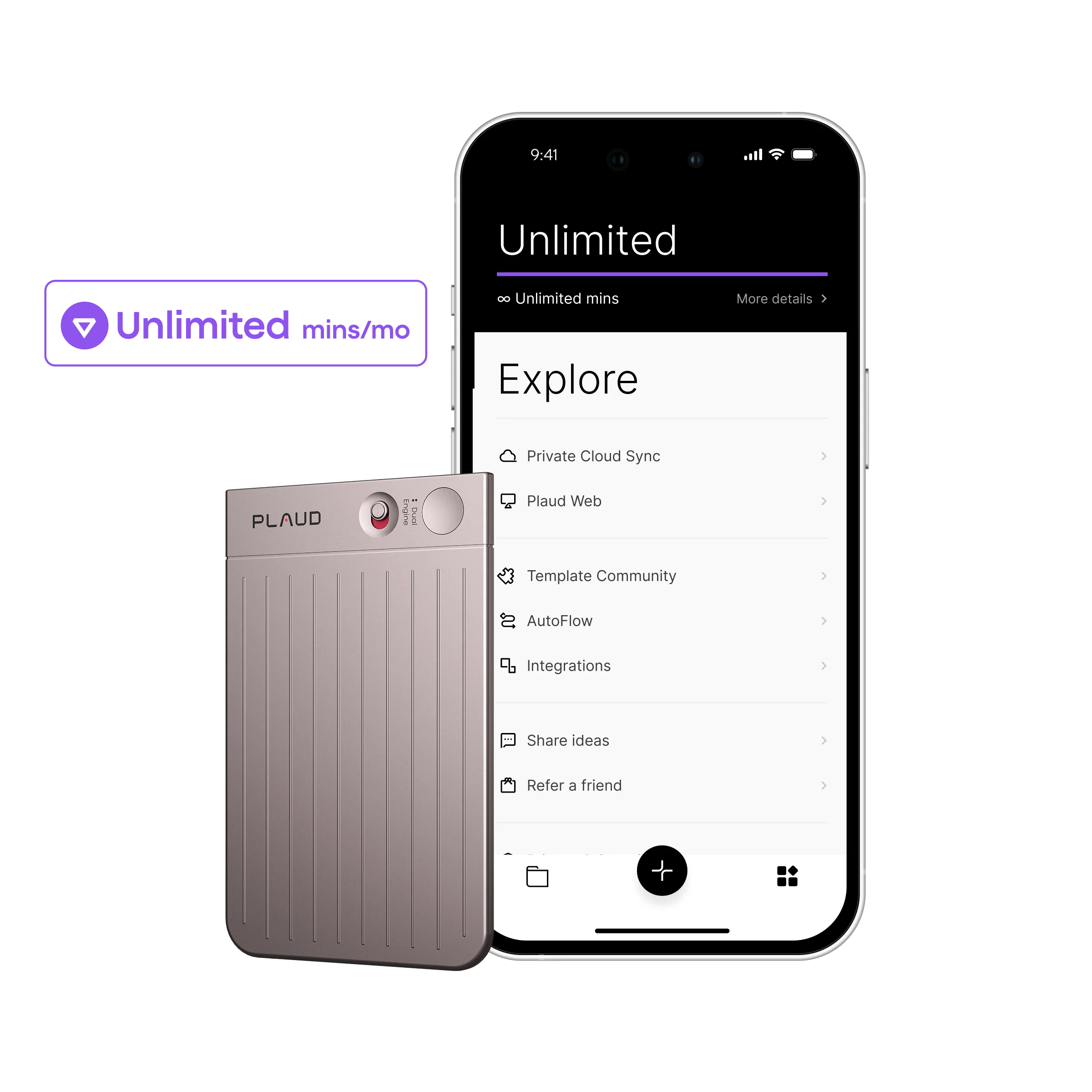 Plaud Note & AI Annual Unlimited Plan - Image 3